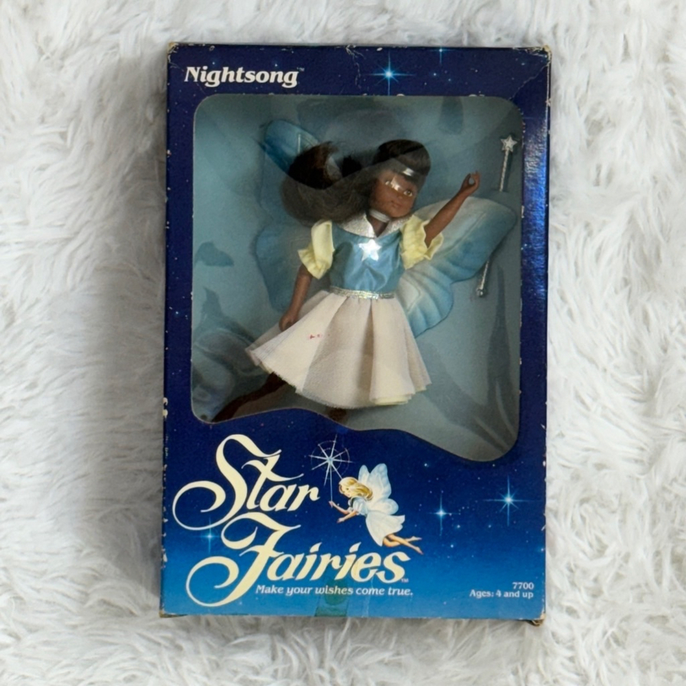 Star Fairies NIGHTSONG Doll Set Wings African American Tonka Vintage 1985 NWT